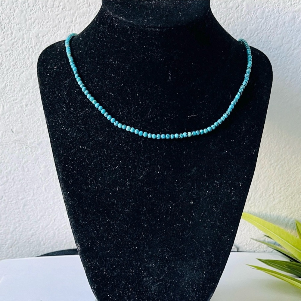 Natural Gemstone Turquoise Tiny beads Necklace,Value For Money Unique Jewelry